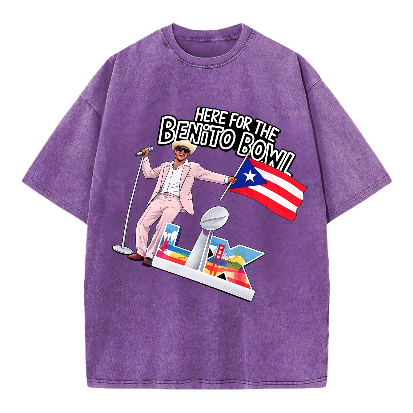 Here For The Bento Bowl - Vintage T-shirt - Purple
