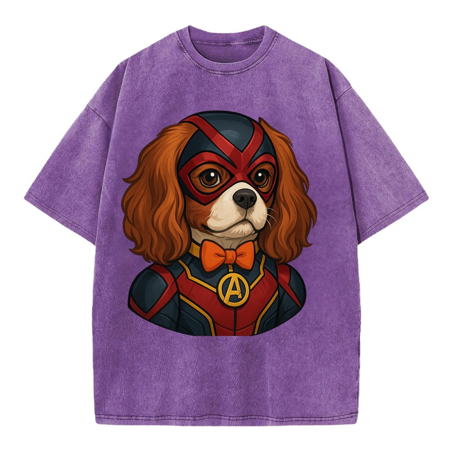 Cavalier King Charles Friendly Hero  - V Vintage T-shirt - Purple