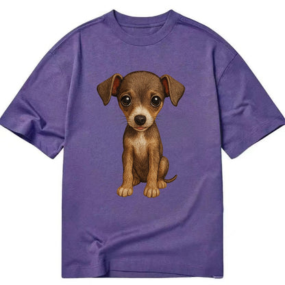 Baby Italian Greyhound Puppy - sleek tiny body, long legs, gentle eyes, - Classic T-shirt - Purple