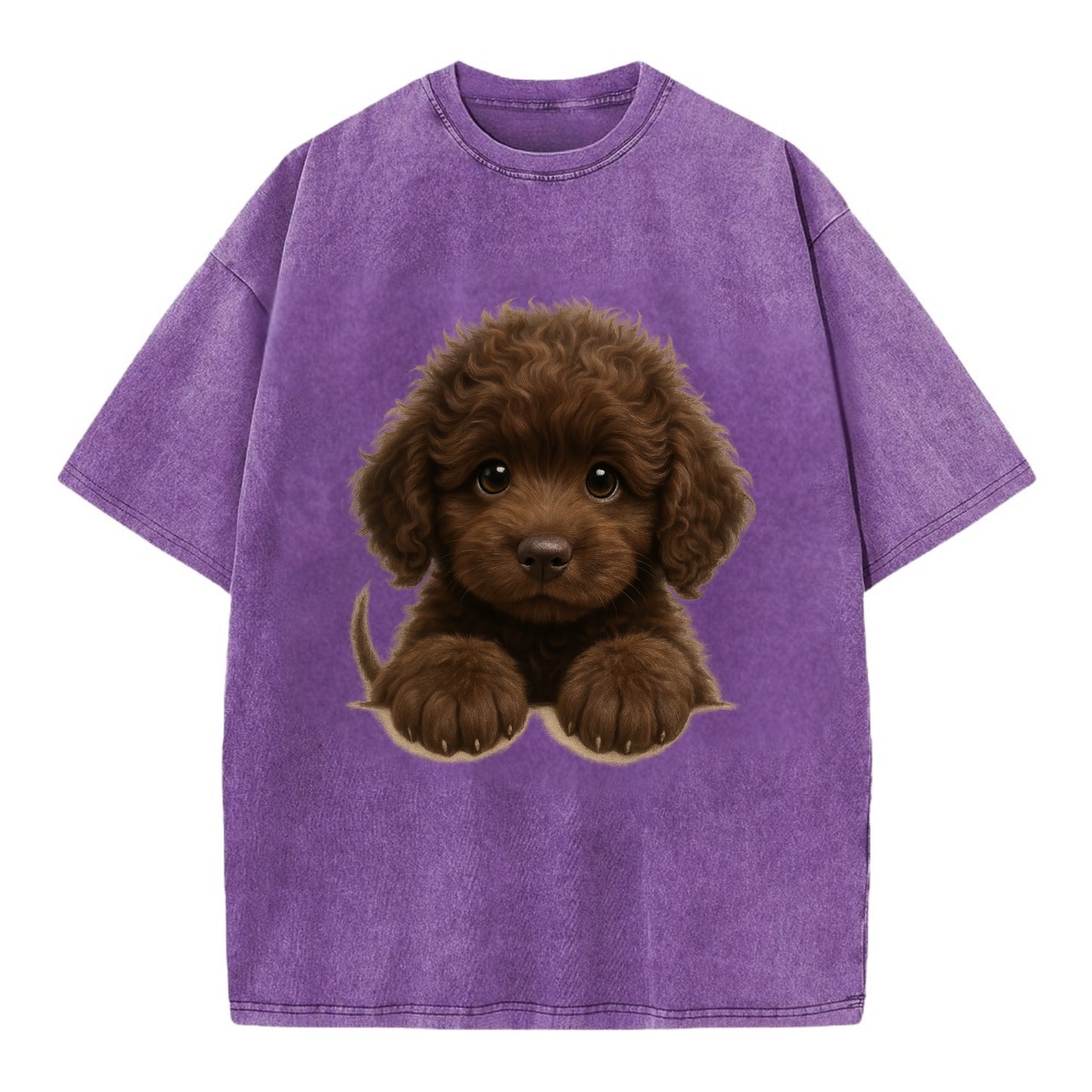 Irish Water Spaniel  - Vintage T-shirt - Purple