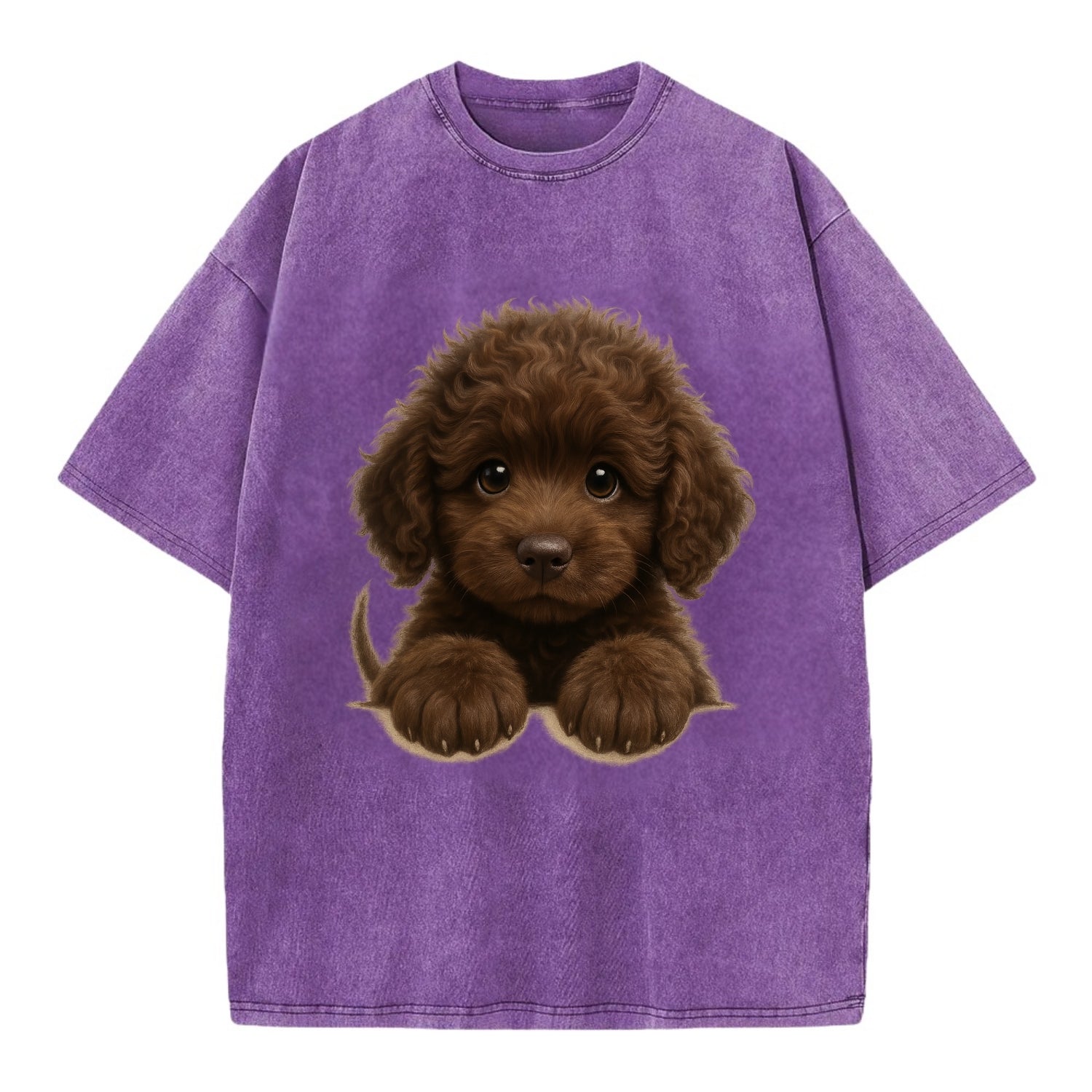 Irish Water Spaniel  - Vintage T-shirt - Purple