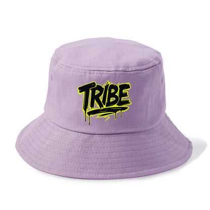 Bold typography design - "TRIBE" - your community, your group - Bucket Hat - Purple