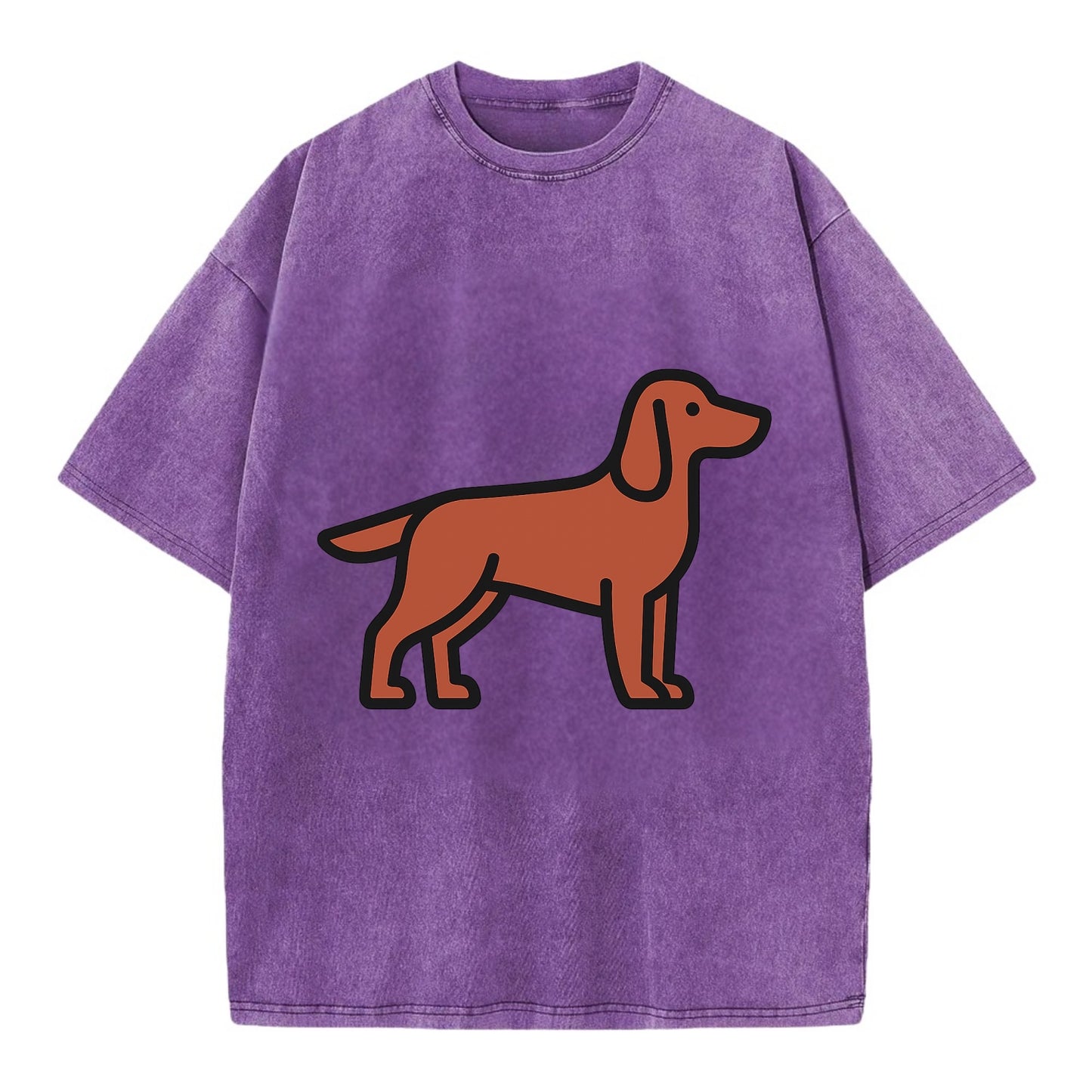 Irish Setter - Red/chestnut flat side profile - Vintage T-shirt - Purple