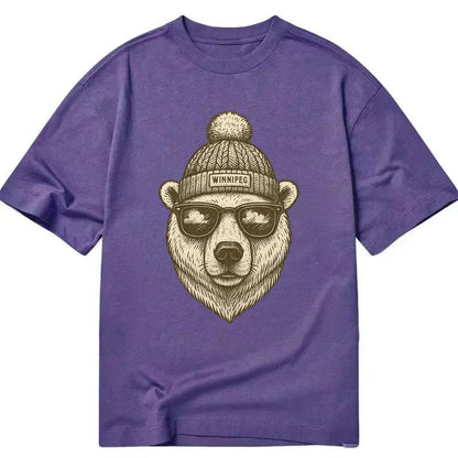 Winnipeg Polar Bear wearing Winnipeg bea - Classic T-shirt - Purple