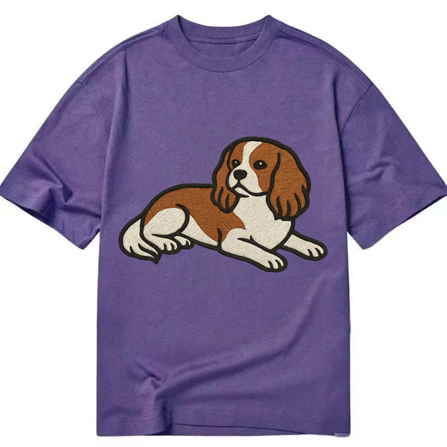 Cavalier King Charles Spaniel - Blenheim Classic T-shirt - Purple