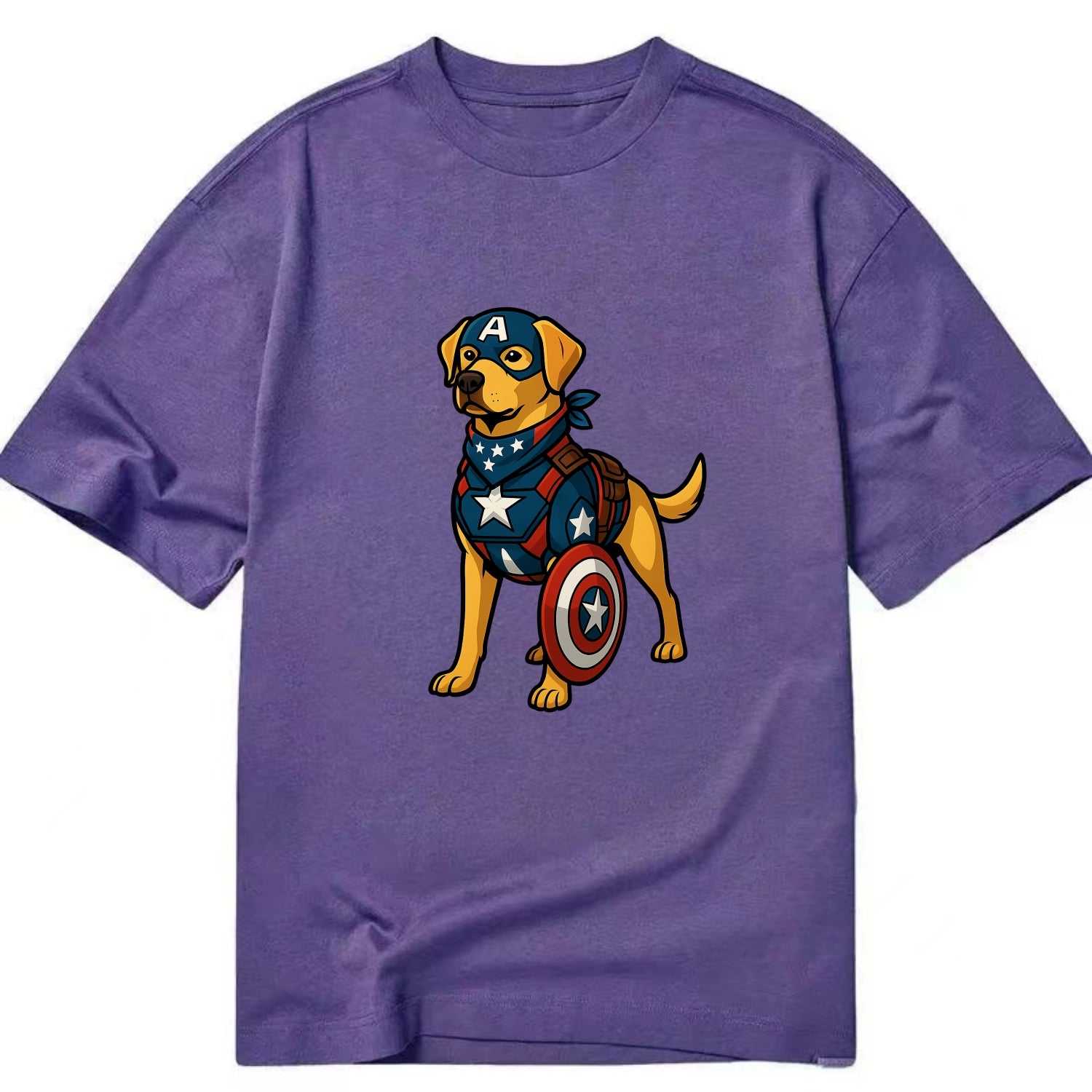 Labrador Captain America  - Classic T-shirt - Purple
