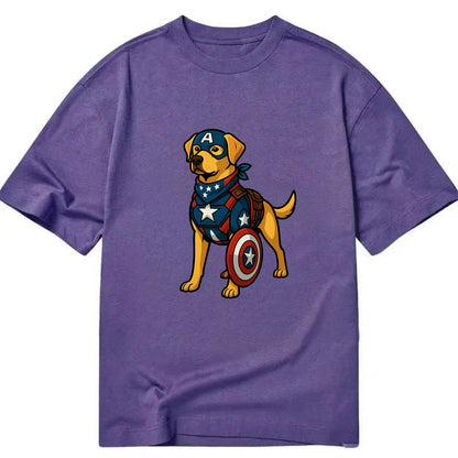 Labrador Captain America  - Classic T-shirt - Purple