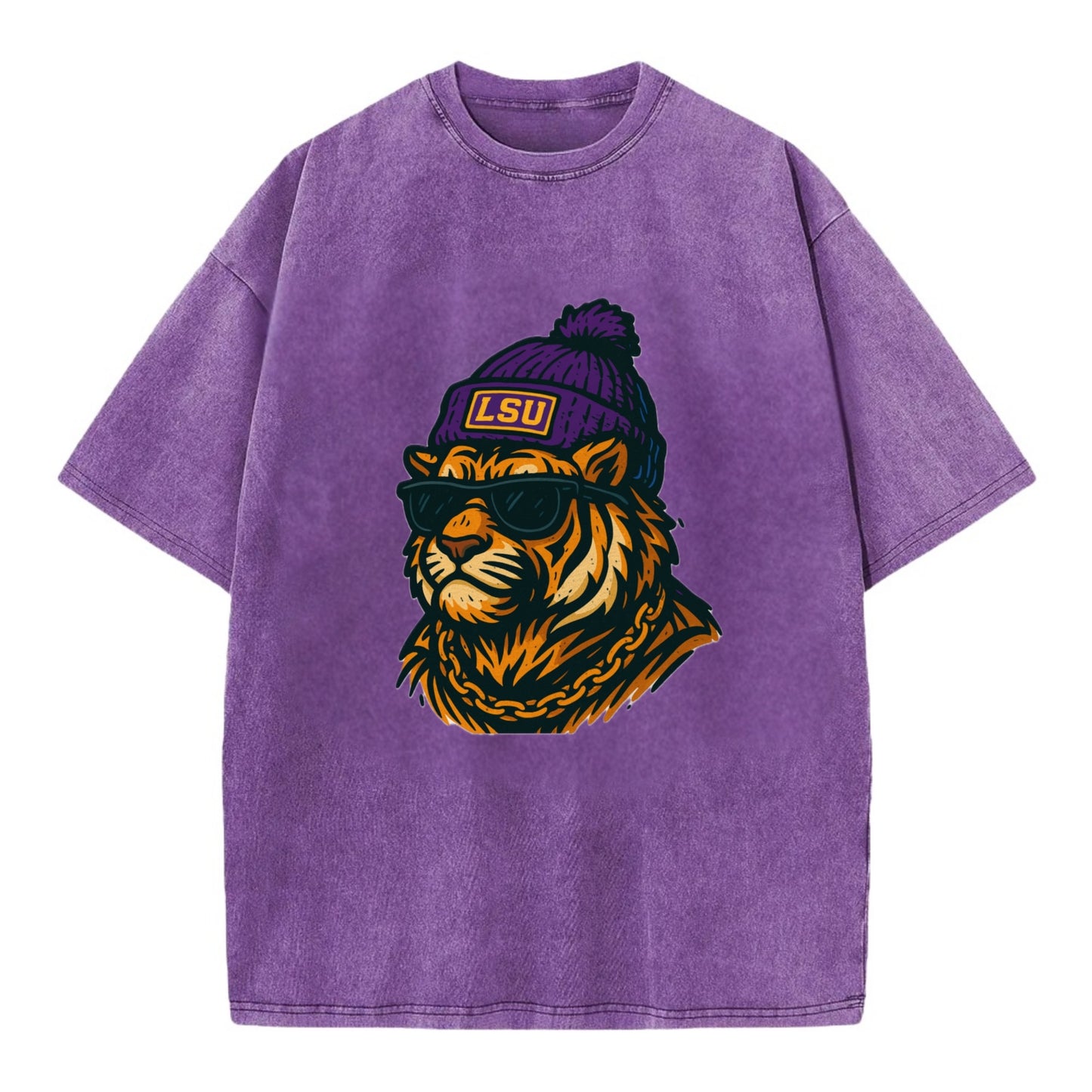 LSU Mike Tiger - Vintage T-shirt - Purple