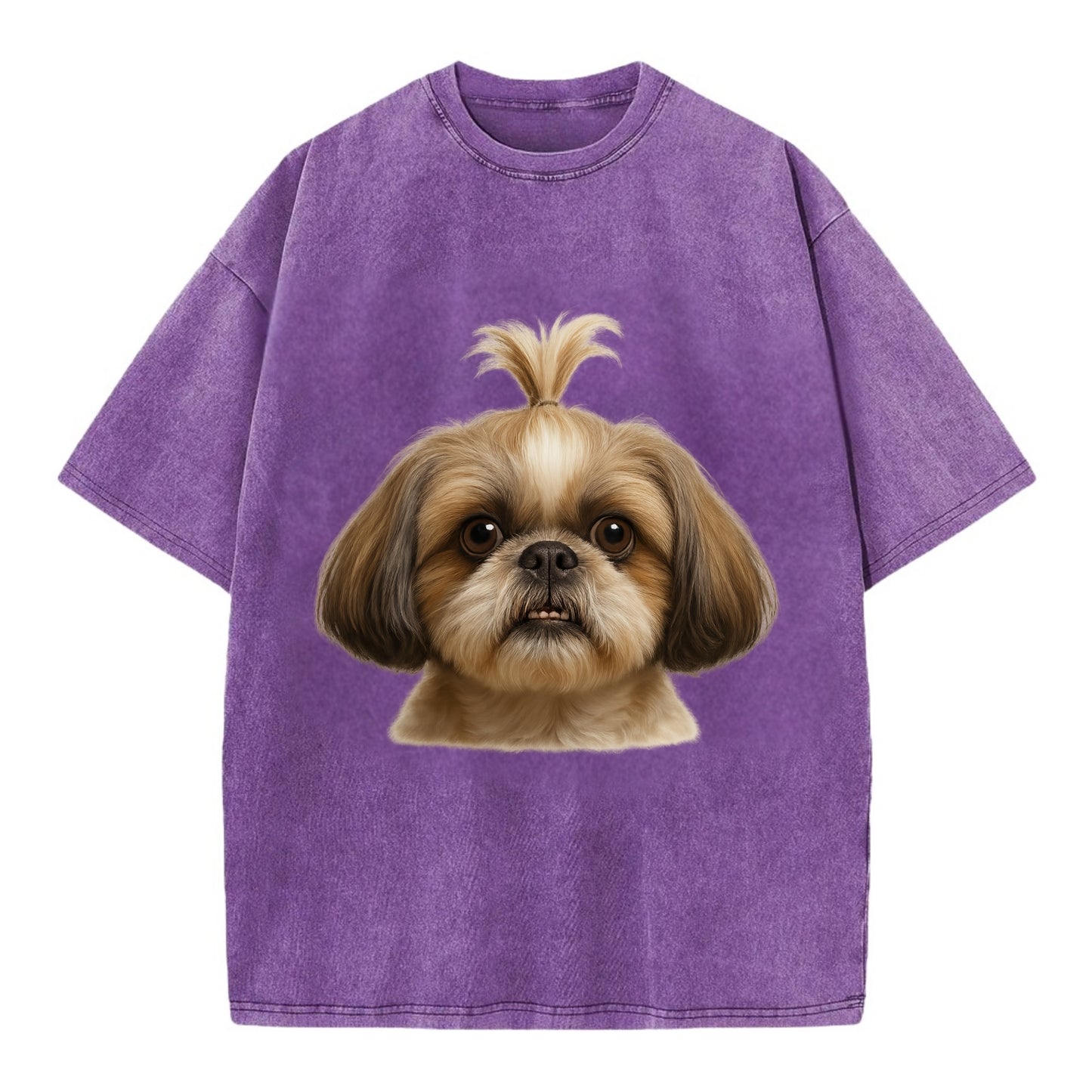 Shih Tzu  - Vintage T-shirt - Purple