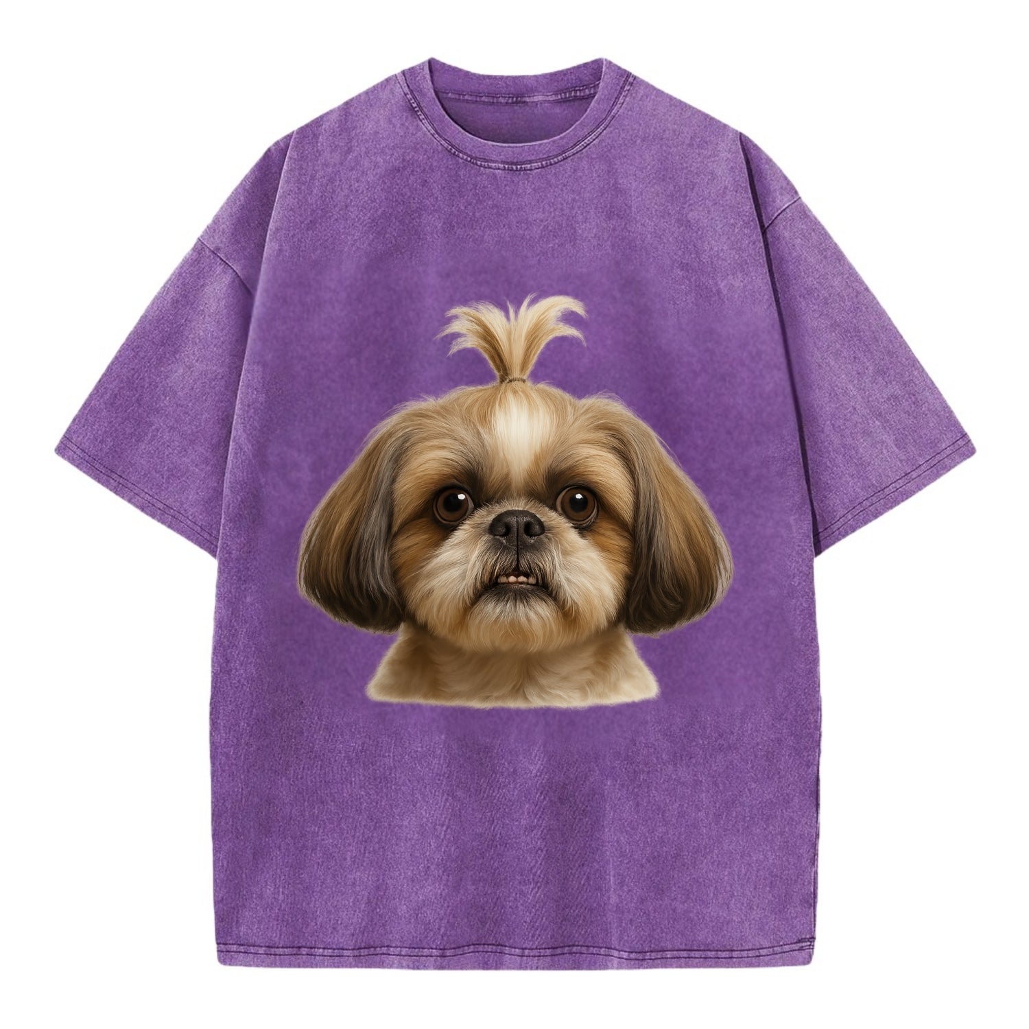 Shih Tzu  - Vintage T-shirt - Purple