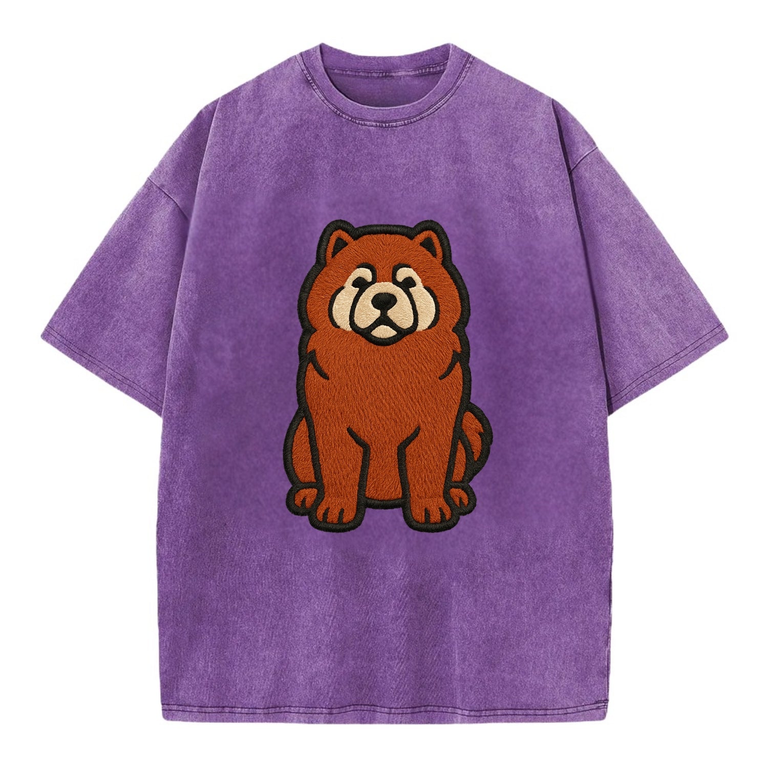 Chow Chow - Red fluffy sitting pose - Vi Vintage T-shirt - Purple