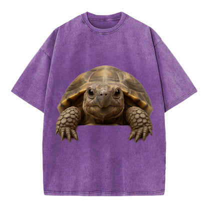 Tortoise  - Vintage T-shirt - Purple