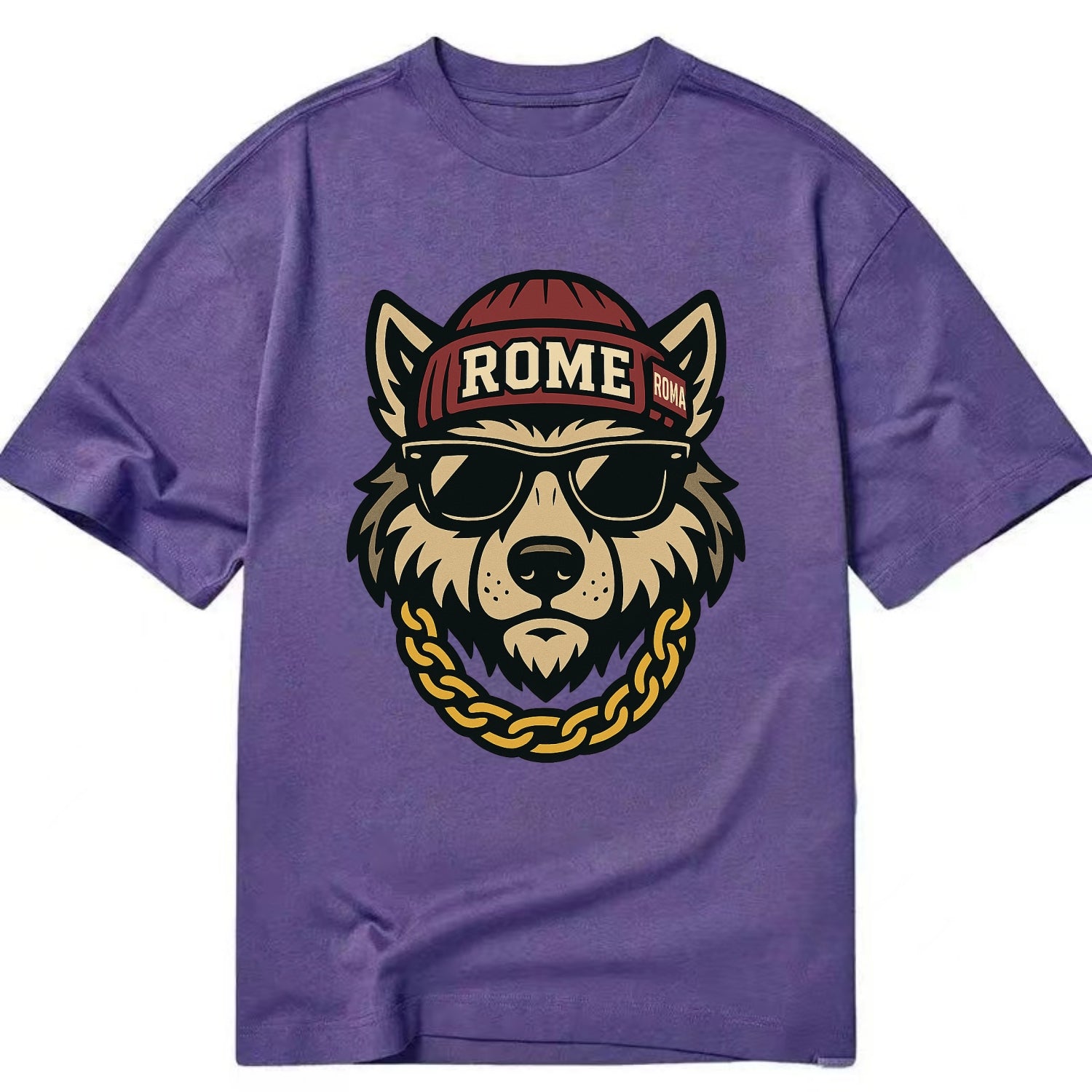 Rome Wolf - Classic T-shirt - Purple