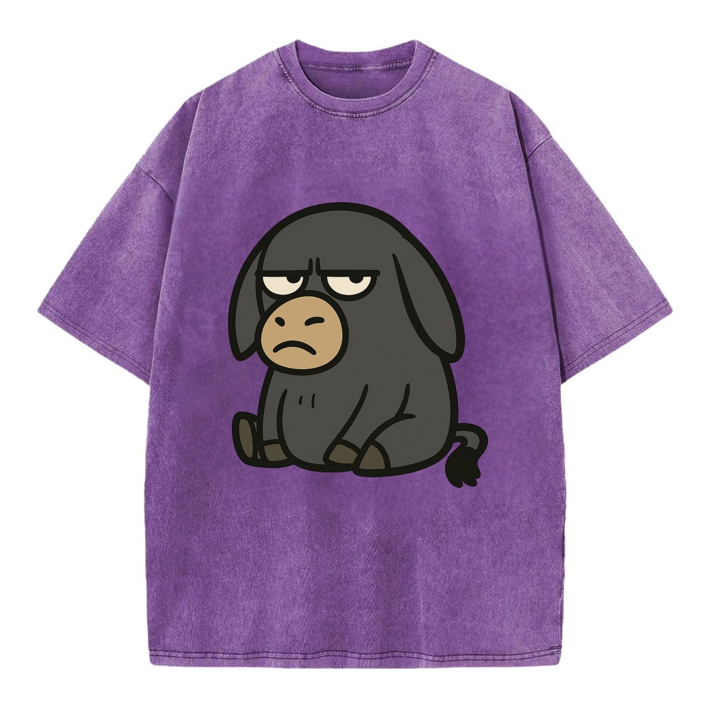 The Donky Judging Silently - Vintage T-shirt - Purple