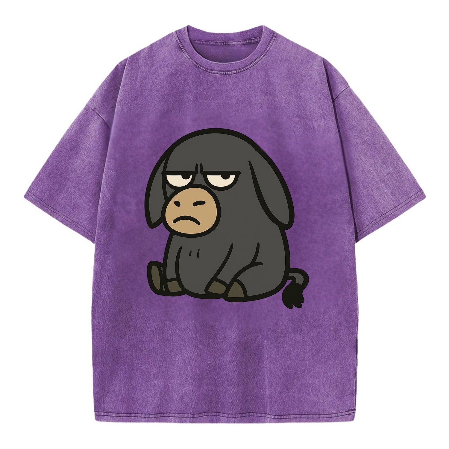 The Donky Judging Silently - Vintage T-shirt - Purple
