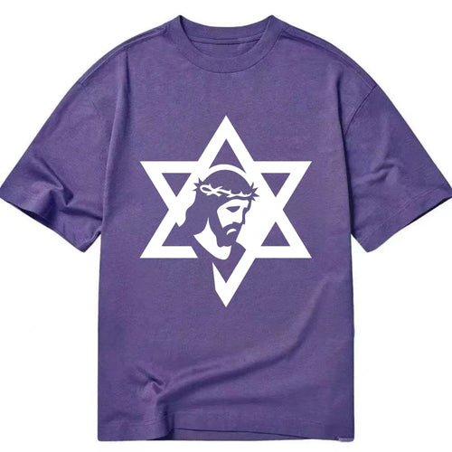 Star of David - negative space forms two overlapping triangles with hidden meaning - Classic T-shirt
