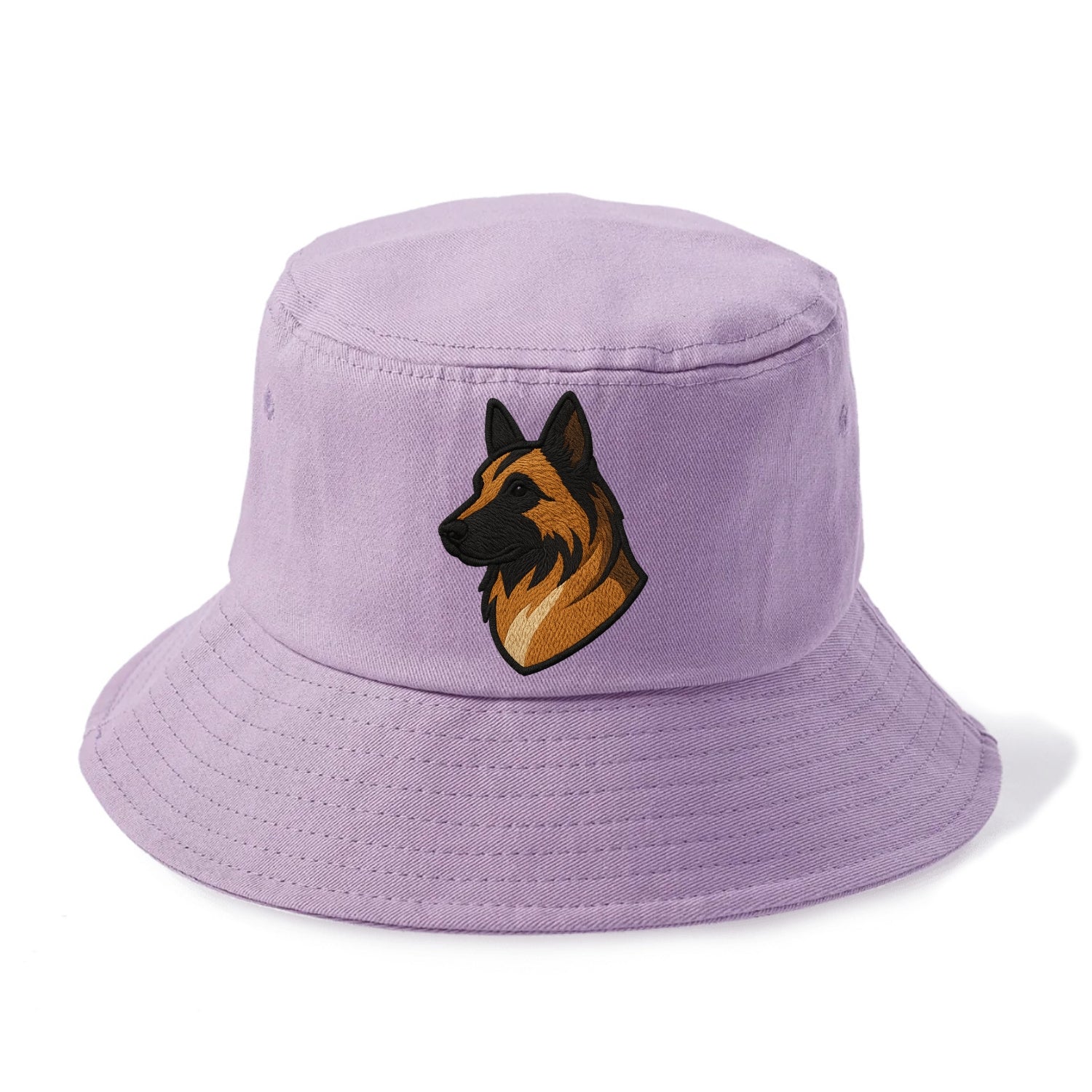 Belgian Tervuren - Fawn with black overlay embroidered design - Bucket Hat - Purple