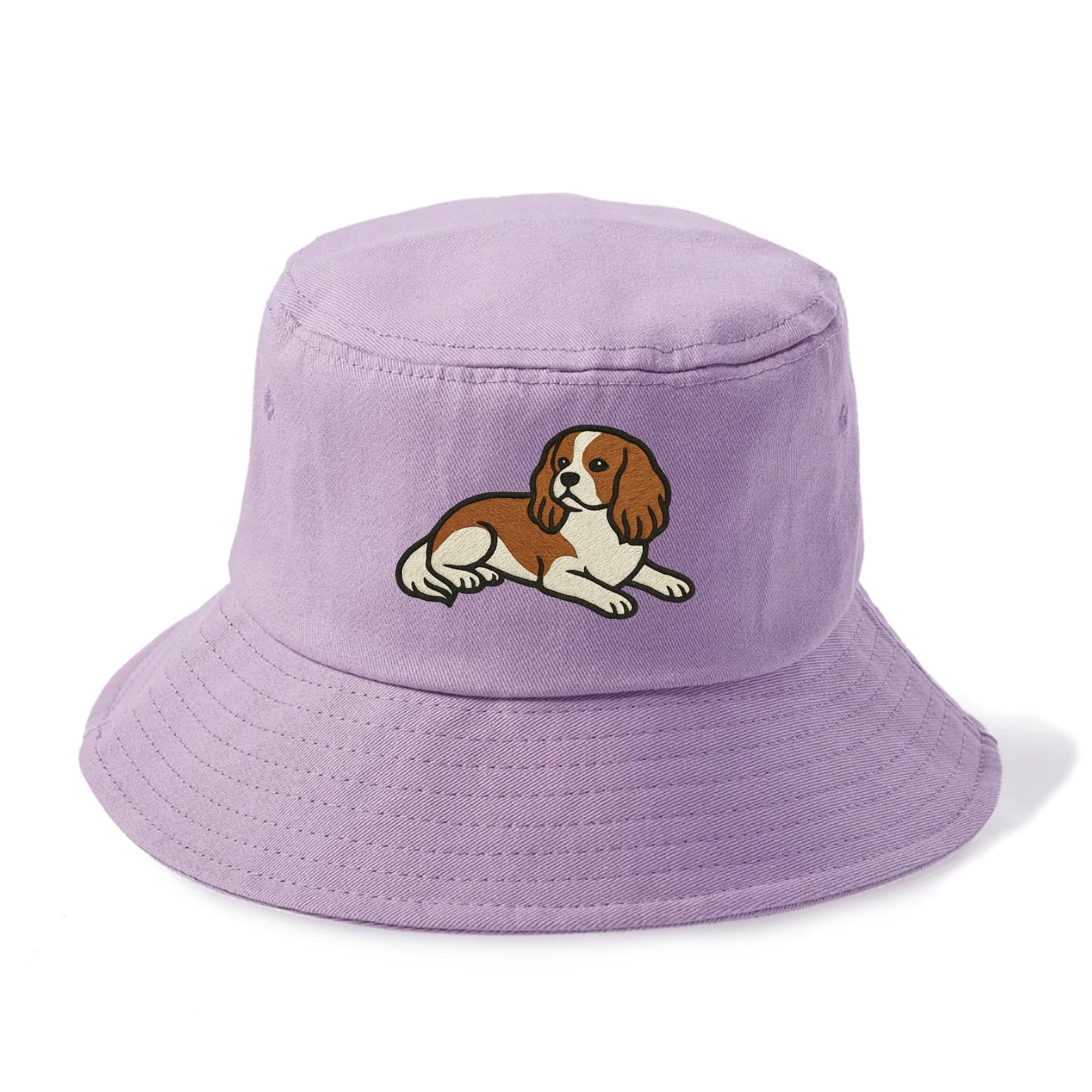 Cavalier King Charles Spaniel - Blenheim Bucket Hat - Purple