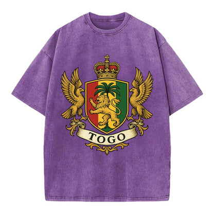 Togo Heritage Badge  - Vintage T-shirt - Purple