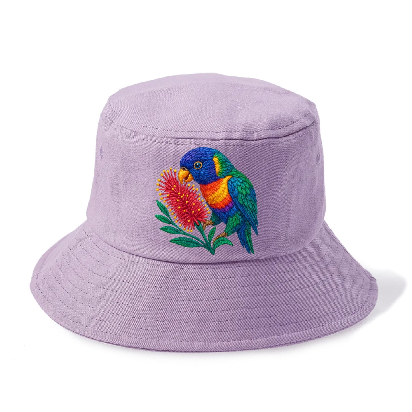 Rainbow Lorikeet Bottlebrush - Bucket Hat - Purple