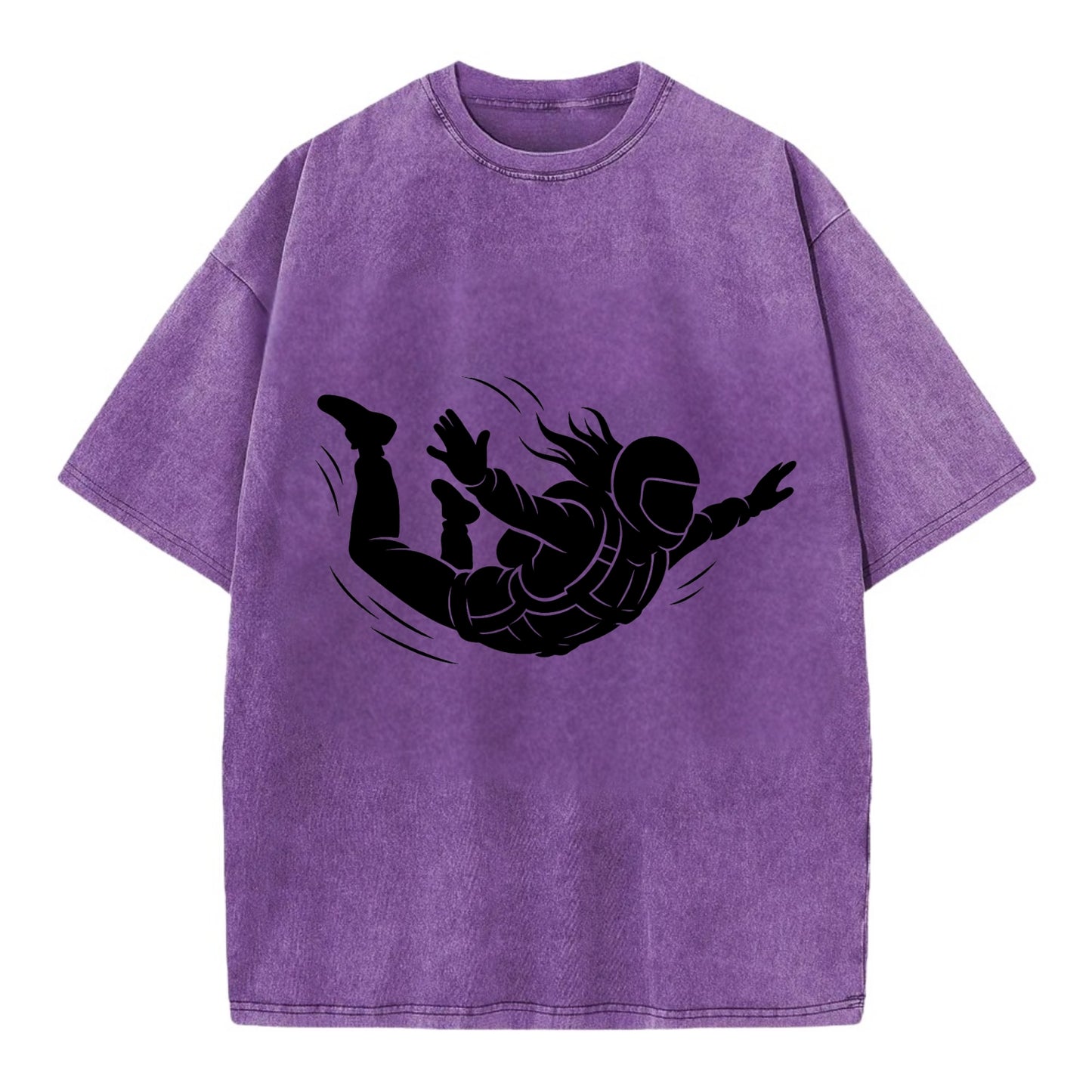 Skydiver free-fall position - Vintage T-shirt - Purple