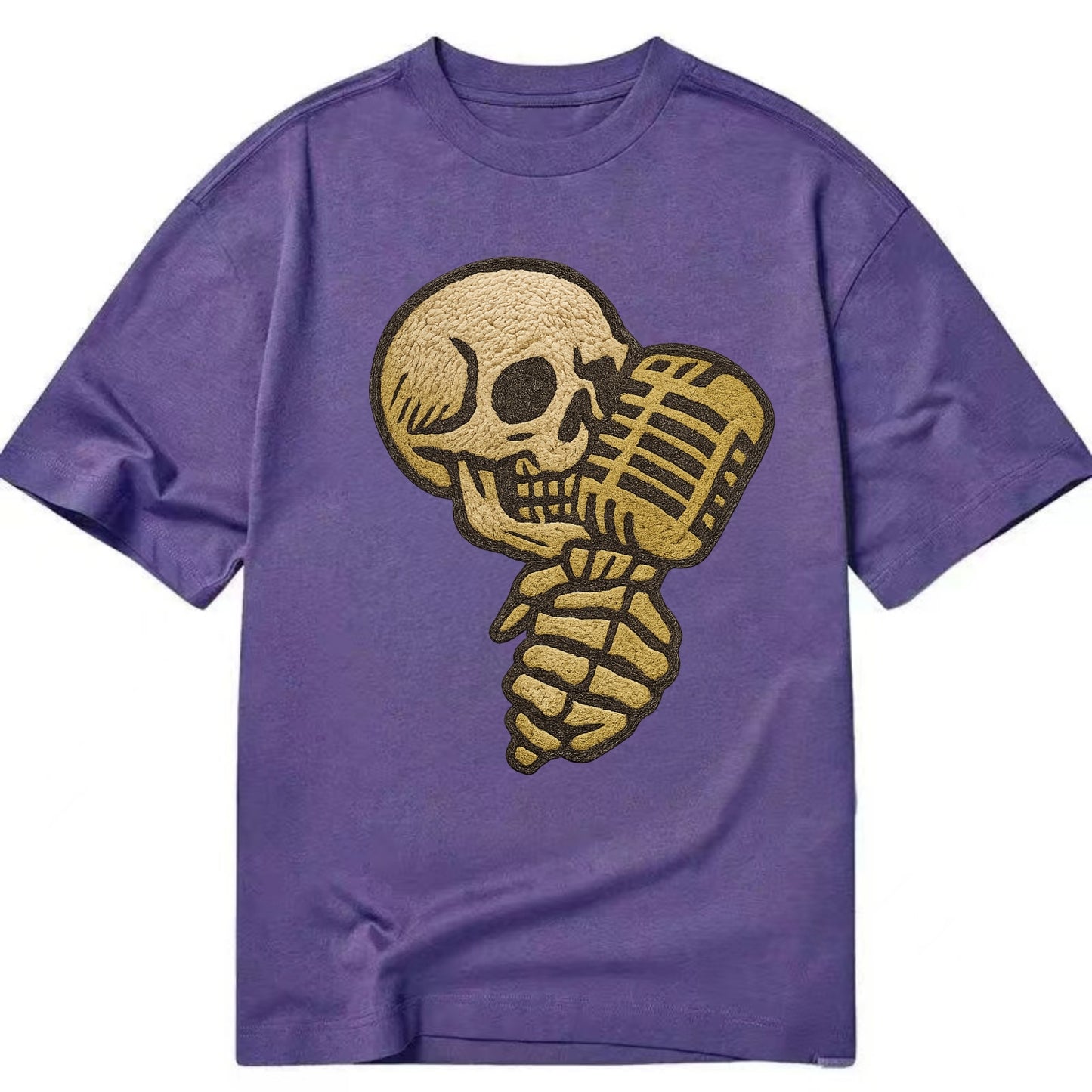 Skull Microphone  - Classic T-shirt - Purple