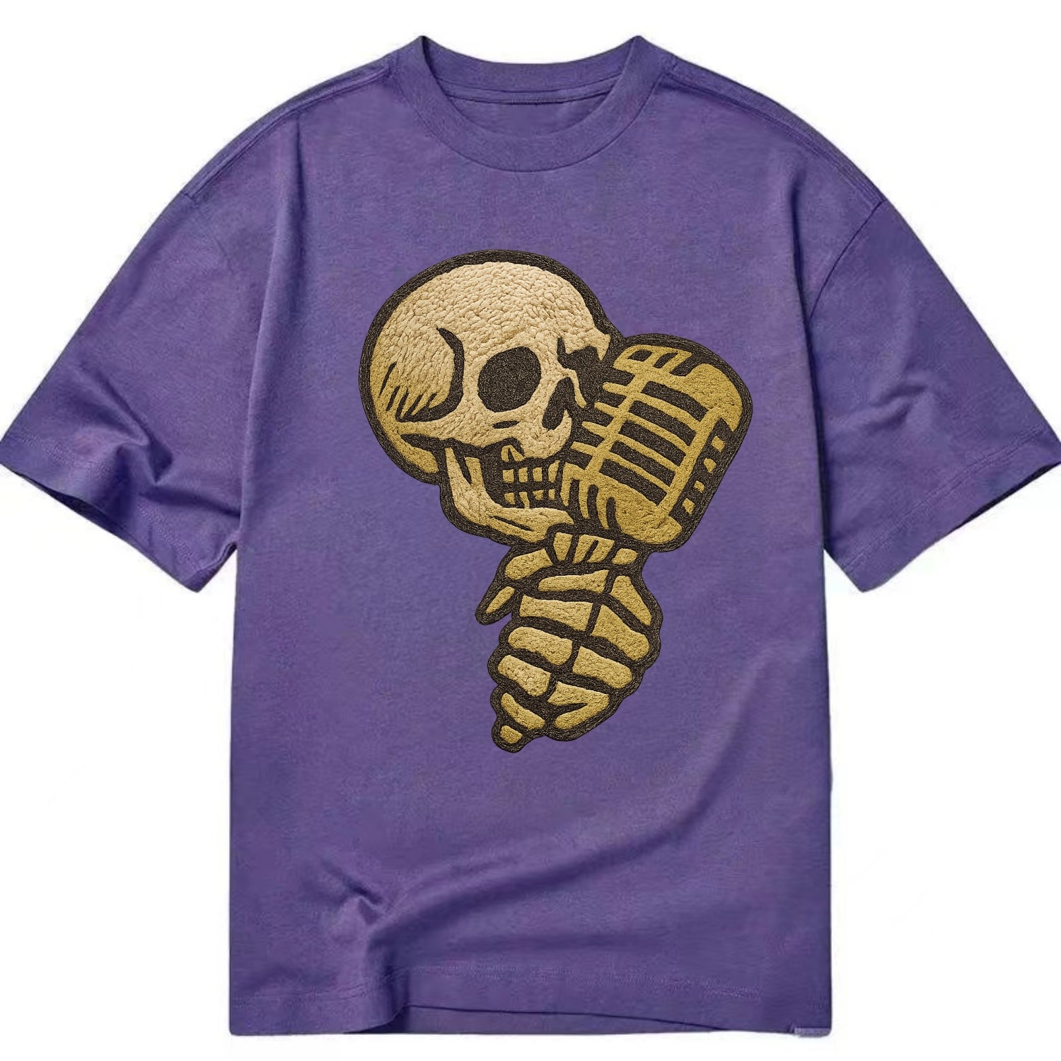 Skull Microphone  - Classic T-shirt - Purple