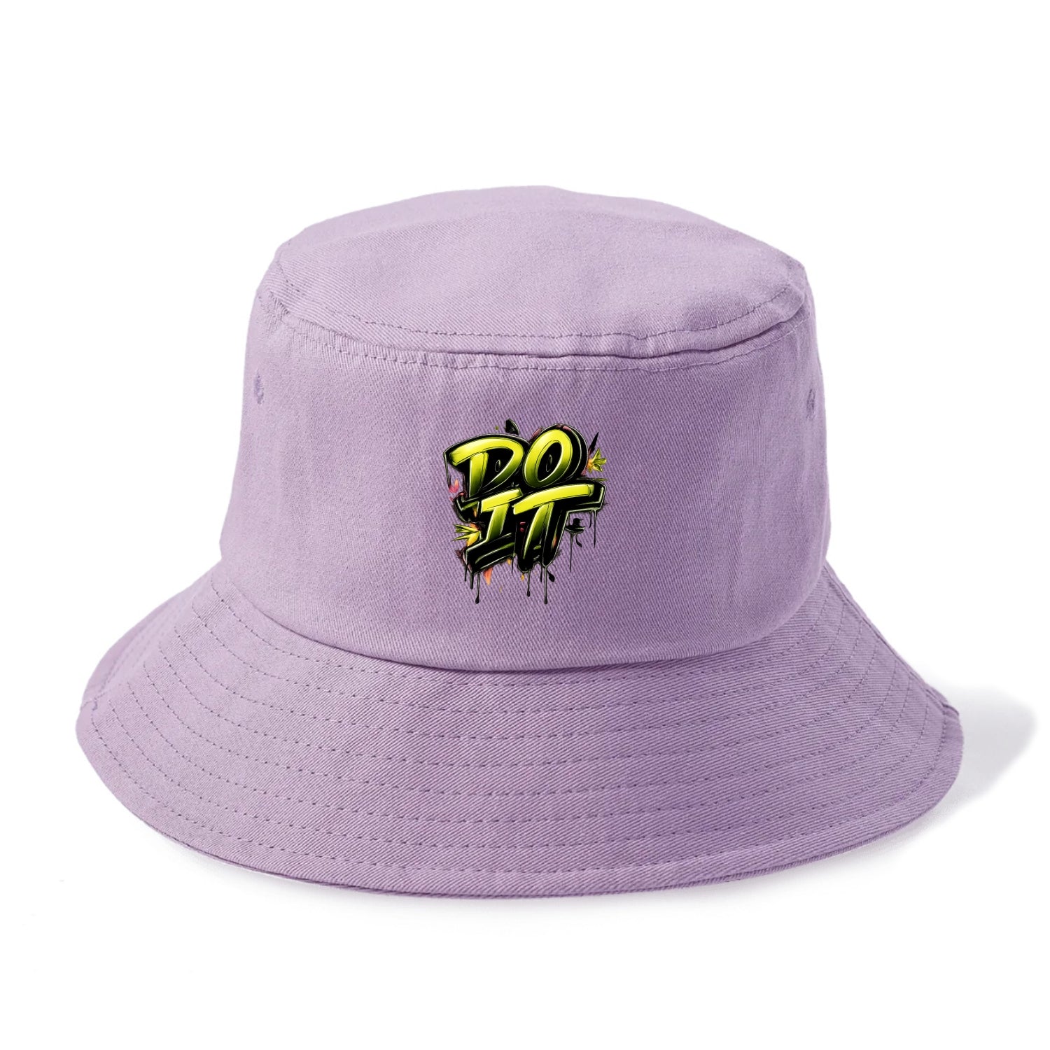 Bold typography design - "DO IT" - just do it, stop waiting - Bucket Hat - Purple