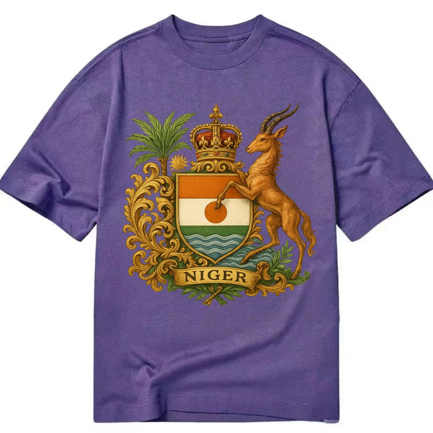 Niger Heritage Badge  - Classic T-shirt - Purple