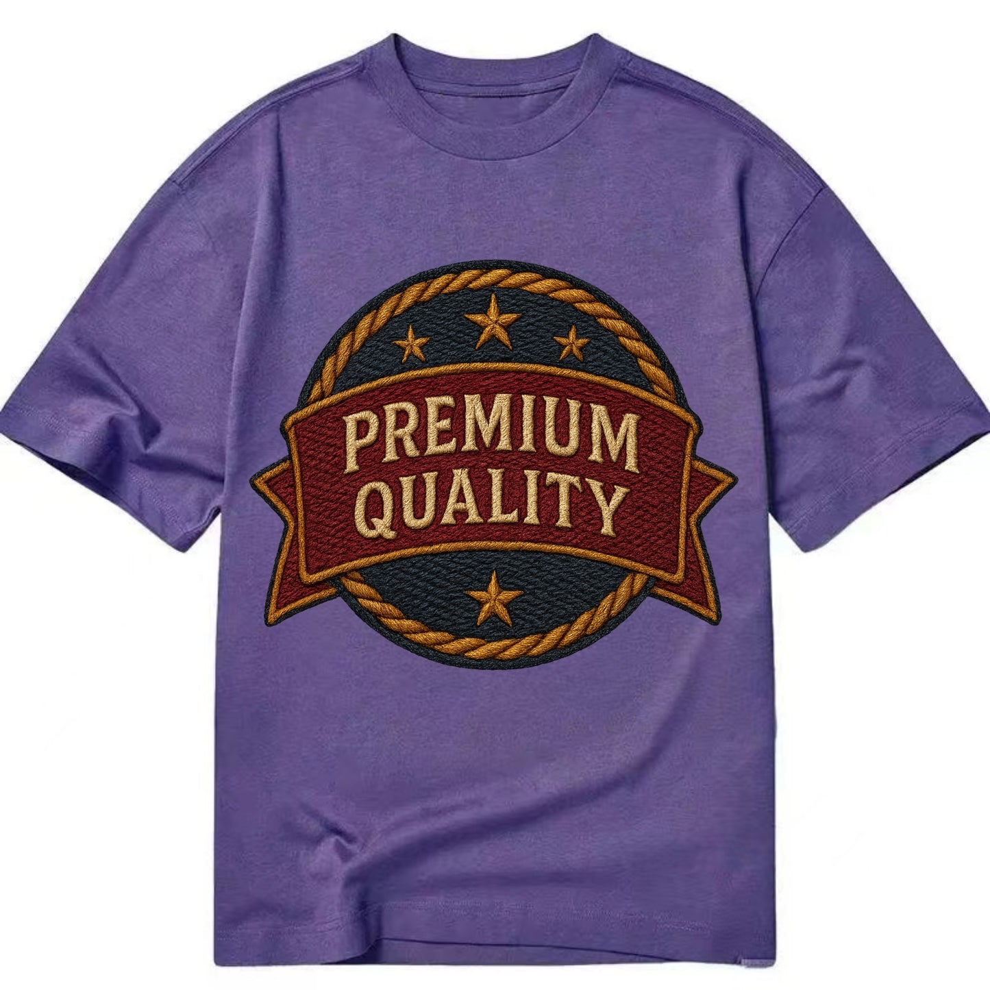 Premium Quality Badge  - Classic T-shirt - Purple