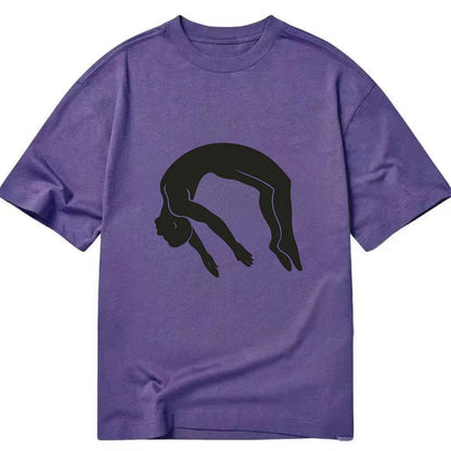 Gymnast doing a backflip - Classic T-shirt - Purple