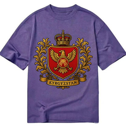 Kyrgyzstan Heritage Badge  - Classic T-shirt - Purple