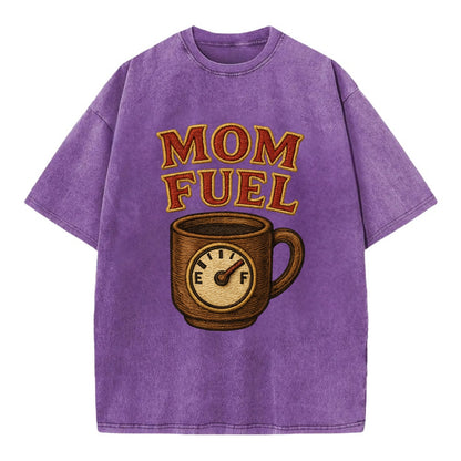 Mom Fuel  - Vintage T-shirt - Purple