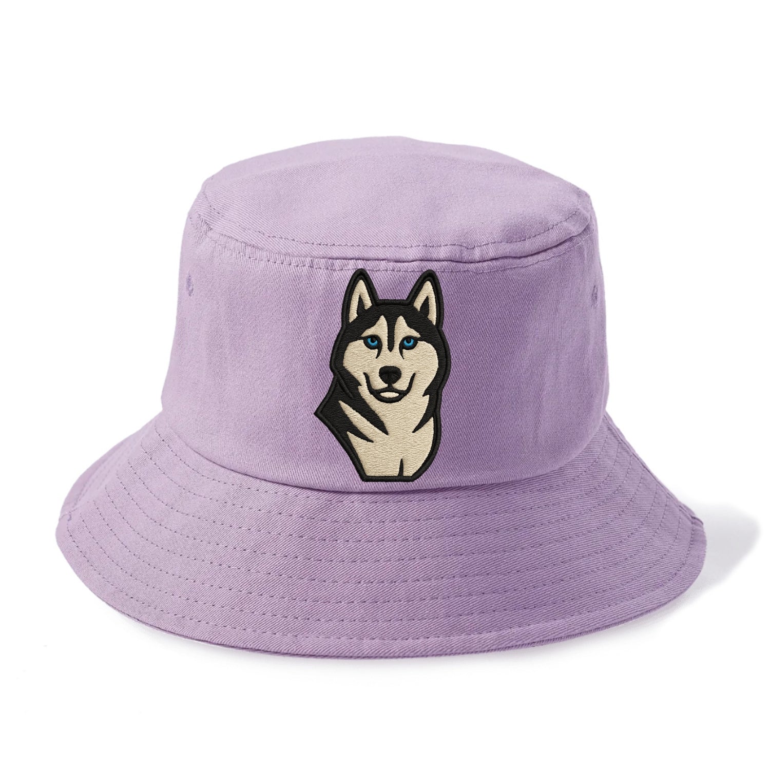 Husky - Blue eyes close-up portrait - Bucket Hat - Purple