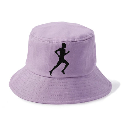 Kenyan distance runner stride - Bucket Hat - Purple