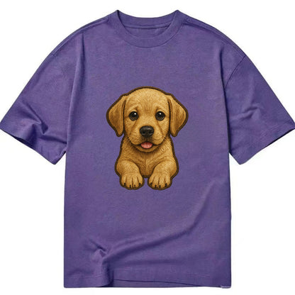 Baby Labrador Retriever Puppy - yellow/black/chocolate, soulful eyes, soft ears, - Classic T-shirt - Purple