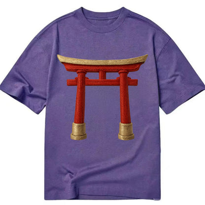Japanese Torii Gate  - Classic T-shirt - Purple