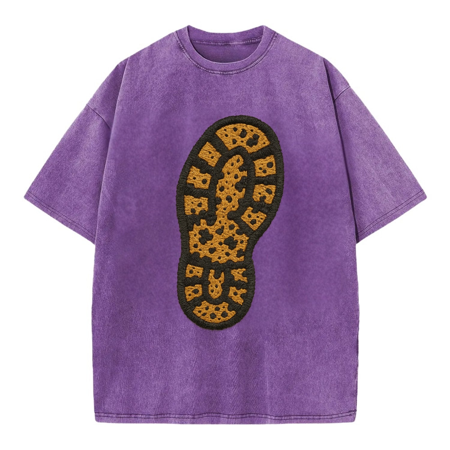 Hiking Boot Print  - Vintage T-shirt - Purple