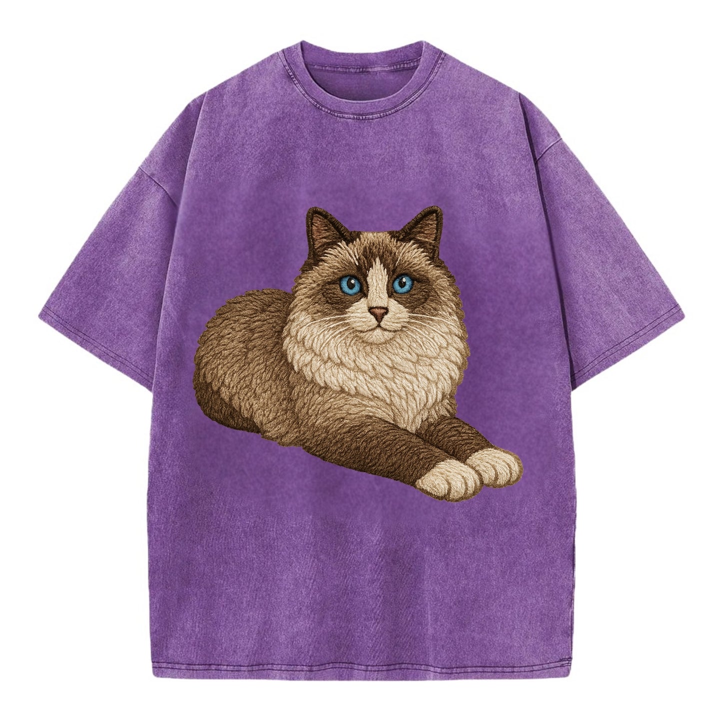 Ragdoll  relaxed lying down with head up Vintage T-shirt - Purple
