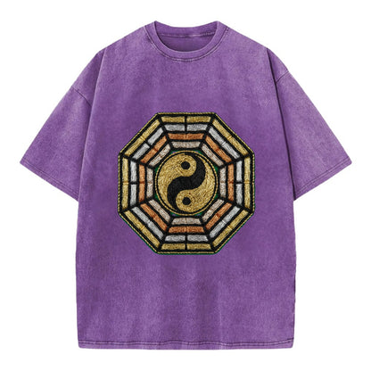 Bagua - Vintage T-shirt - Purple
