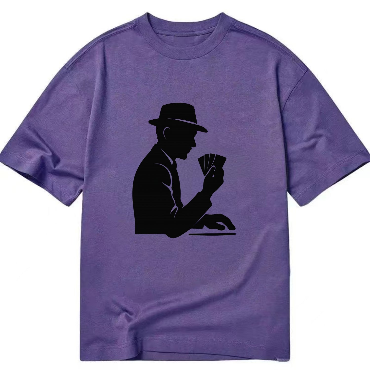 Poker player with cards close - Classic T-shirt - Purple