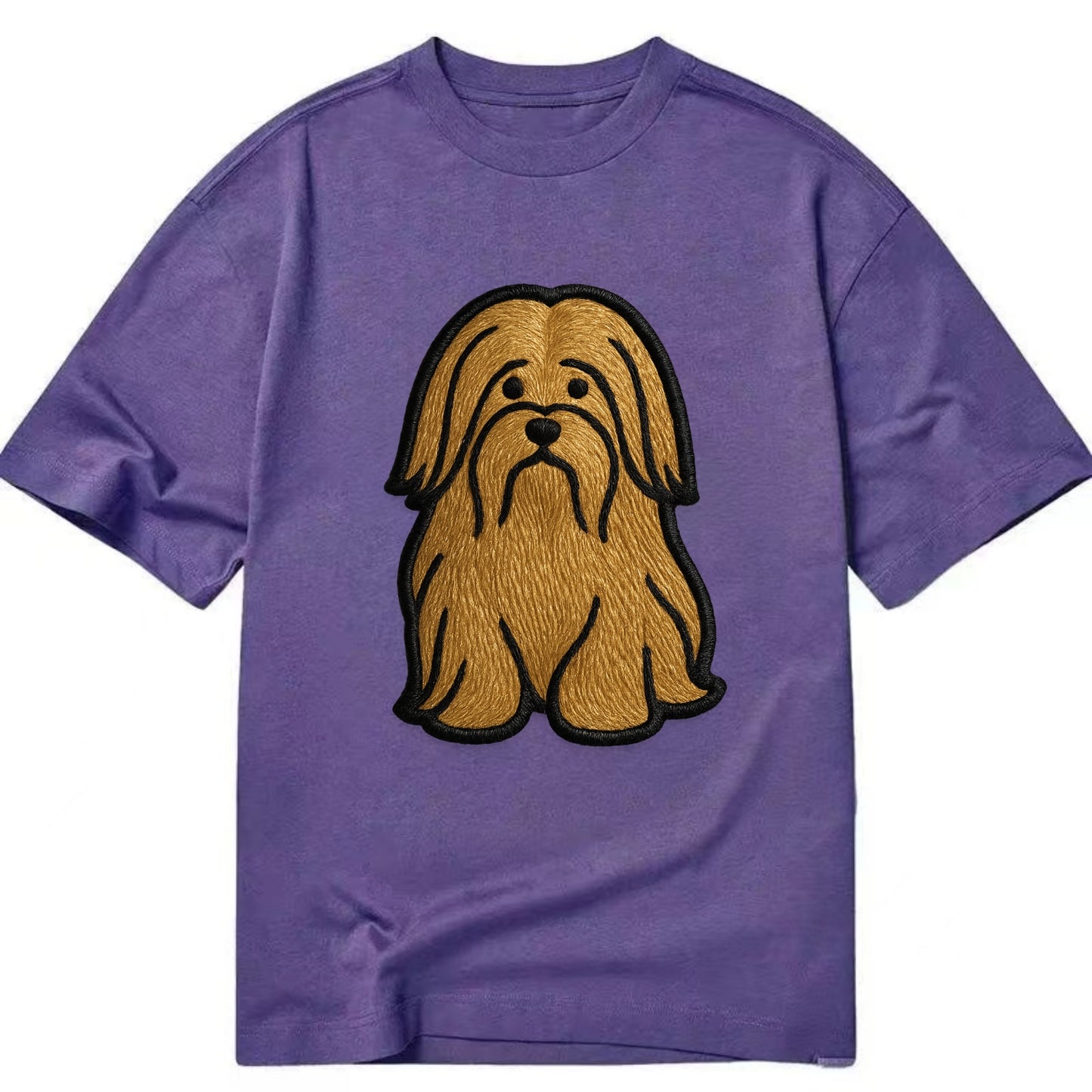 Lhasa Apso - Trendy long-haired design w - Classic T-shirt - Purple