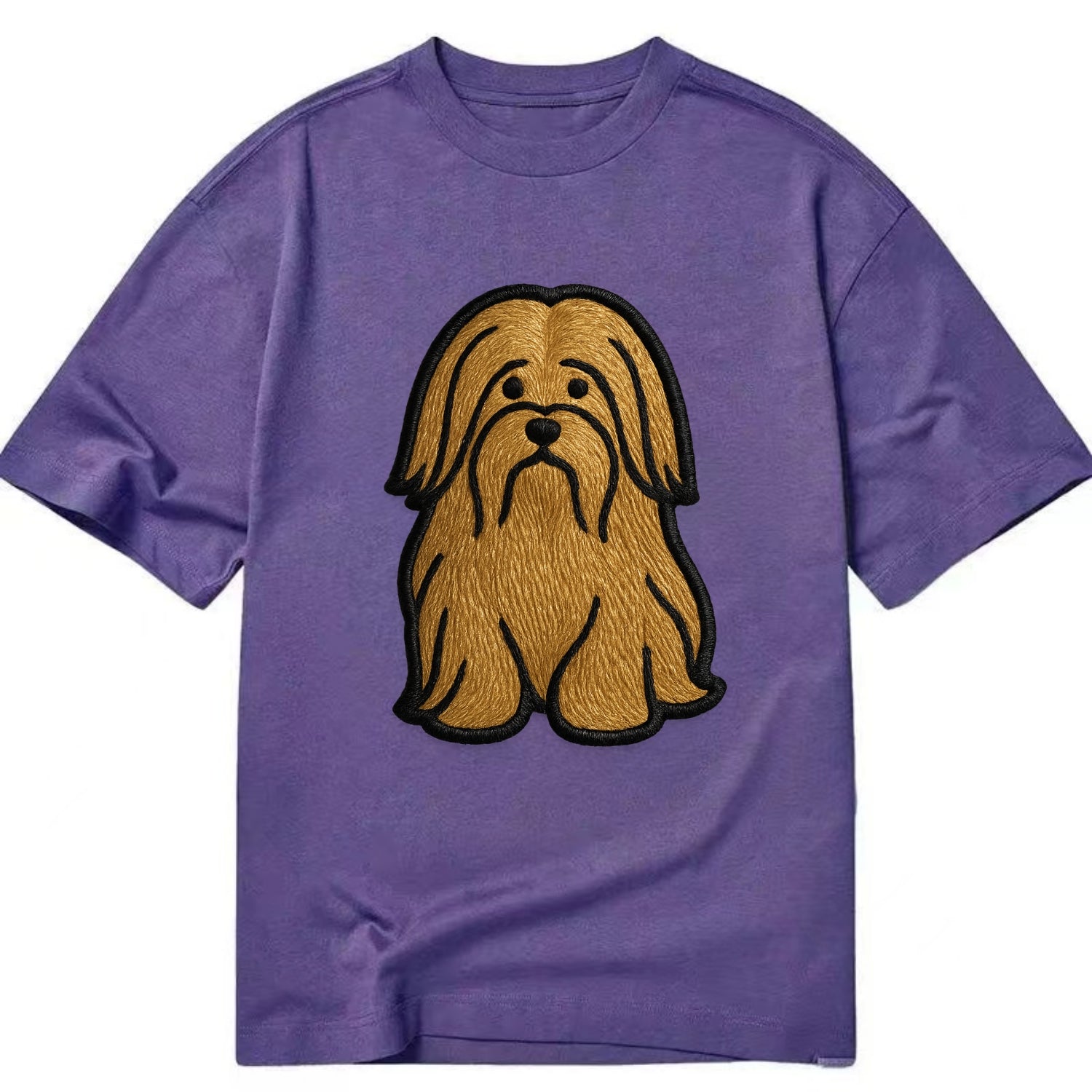 Lhasa Apso - Trendy long-haired design w - Classic T-shirt - Purple