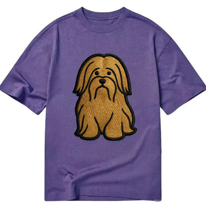 Lhasa Apso - Trendy long-haired design w - Classic T-shirt - Purple