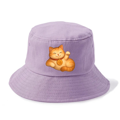 Maneki Neko Pose - Bucket Hat - Purple