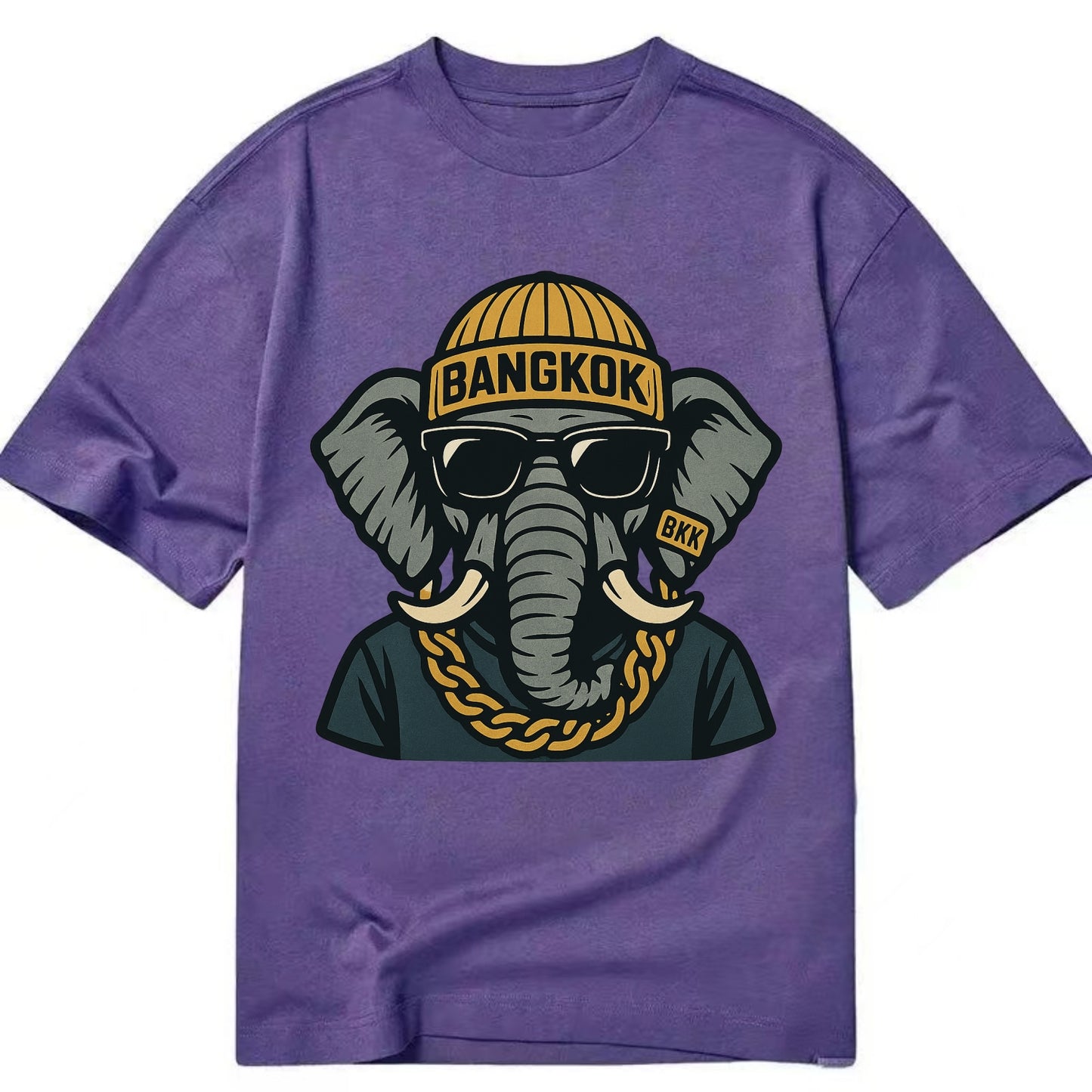 Bangkok Elephant - Classic T-shirt - Purple
