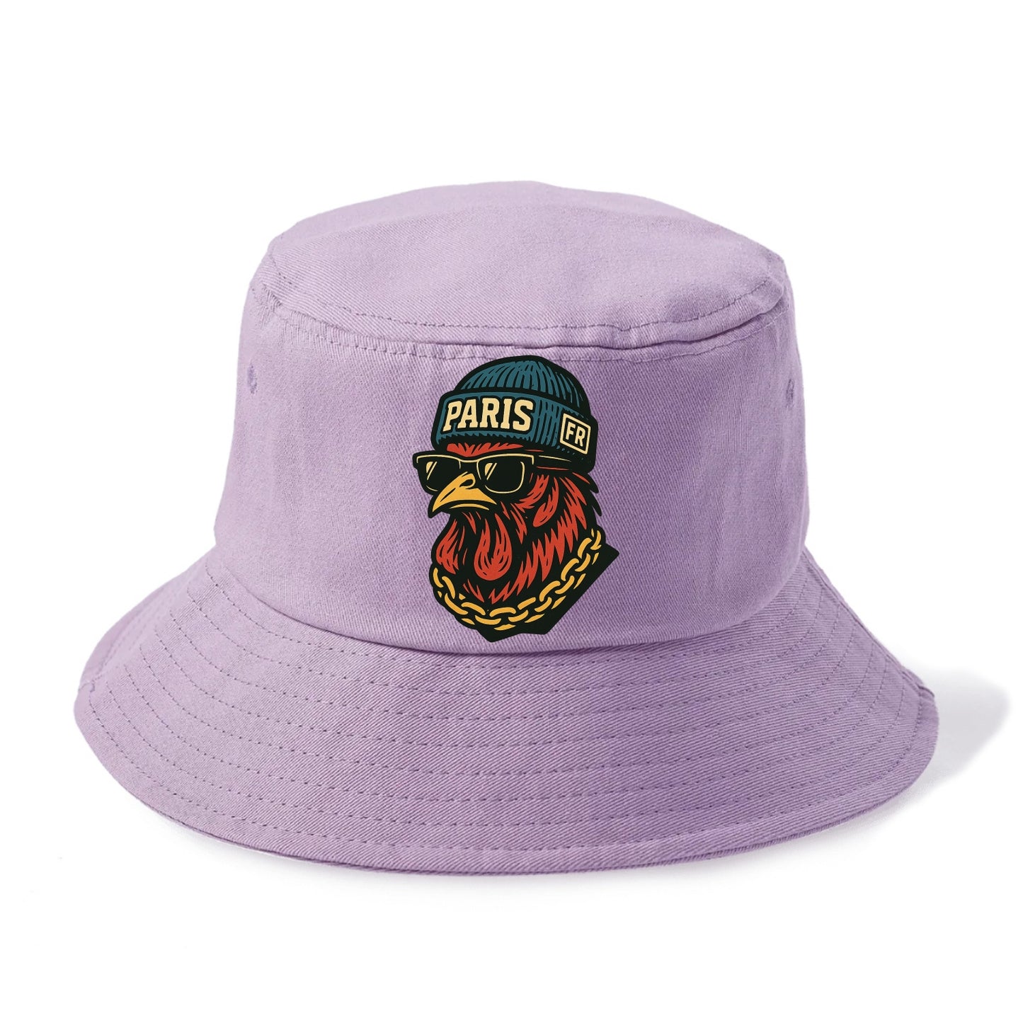 Paris Rooster - Bucket Hat - Purple