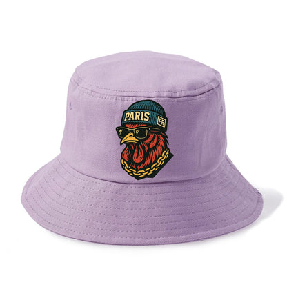 Paris Rooster - Bucket Hat - Purple