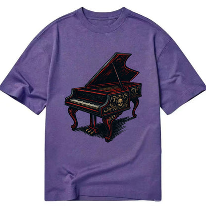 Harpsichord with baroque decorative styling - Classic T-shirt - Purple