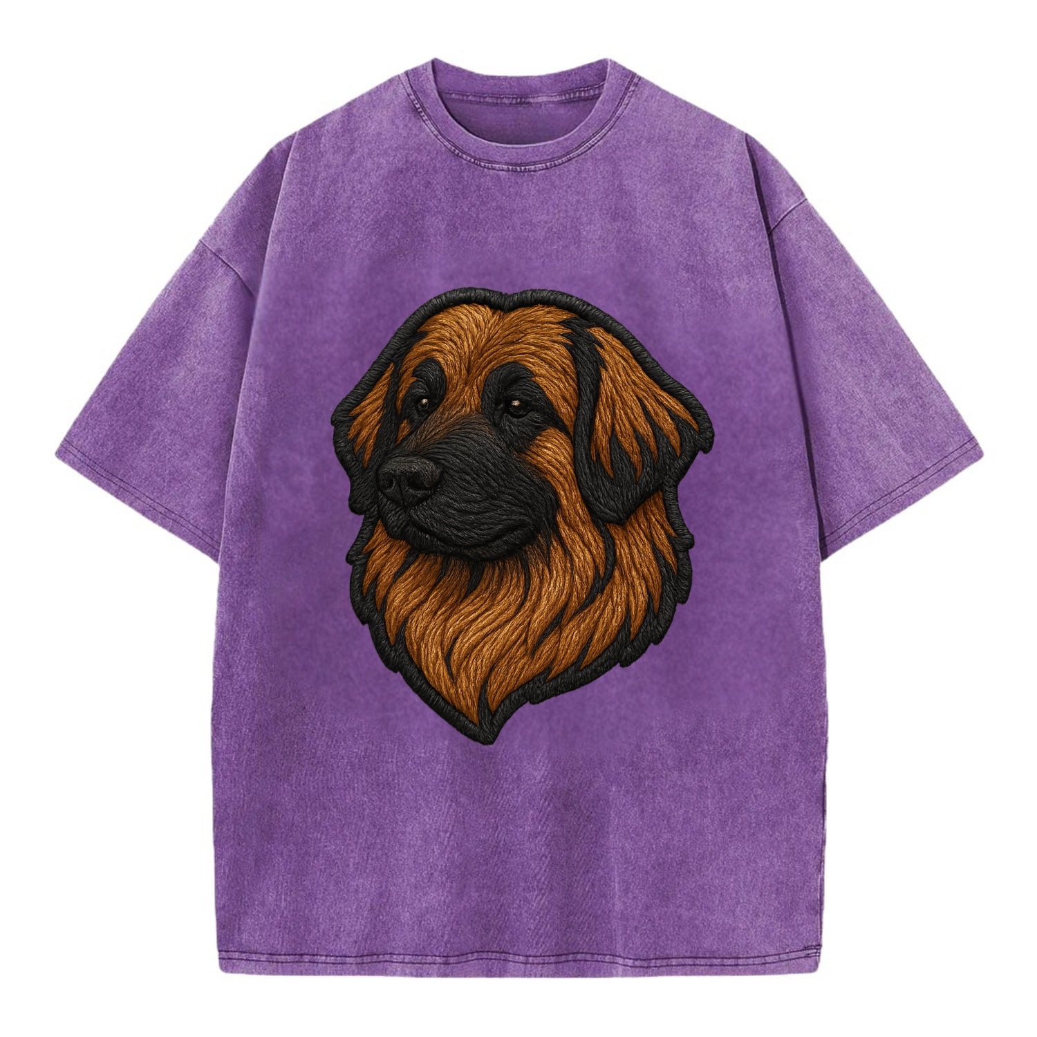 Leonberger - Contemporary lion-mane desi - Vintage T-shirt - Purple